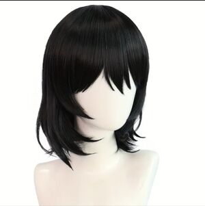 Goth Black Layered Wig